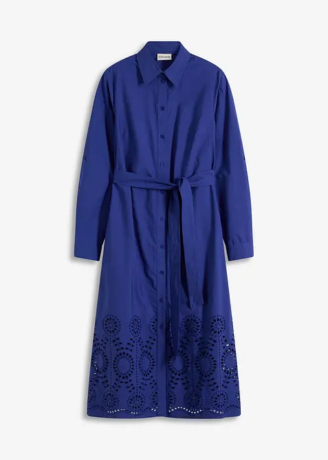 Robe-chemise avec broderie anglaise, bonprix