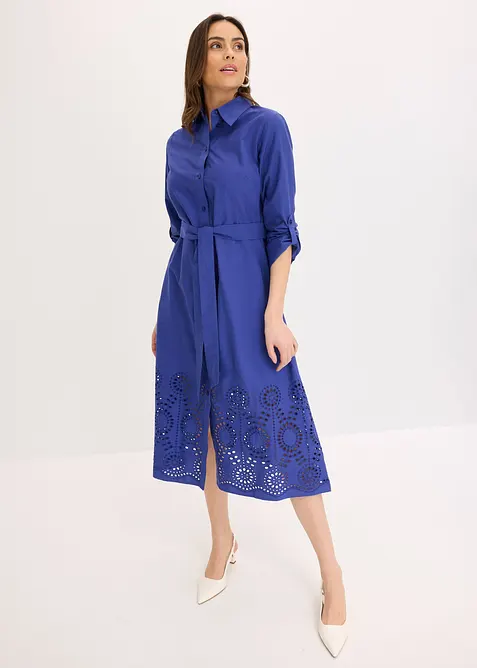 Robe-chemise avec broderie anglaise, bonprix