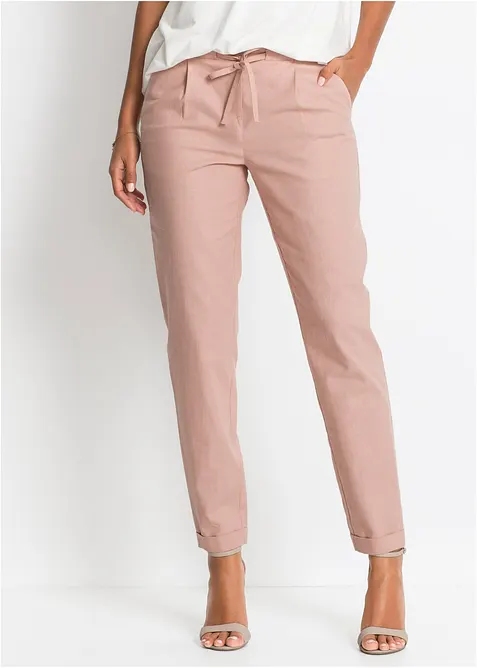 Pantalon en lin m&eacute;lang&eacute;, bonprix