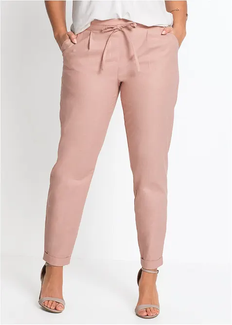 Pantalon en lin m&eacute;lang&eacute;, bonprix
