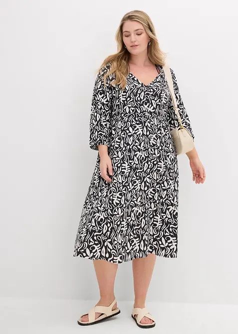 Robe midi en viscose fluide, bonprix