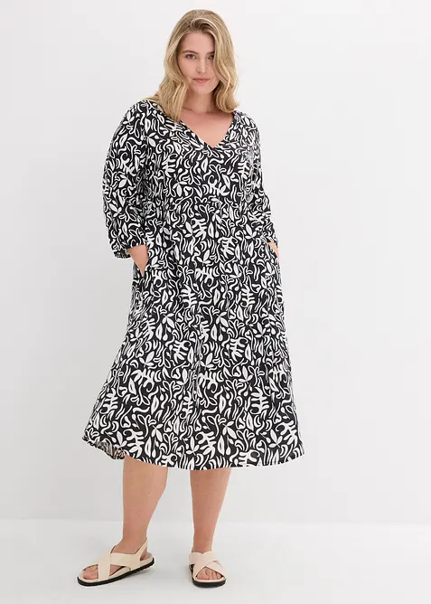 Robe midi en viscose fluide, bonprix