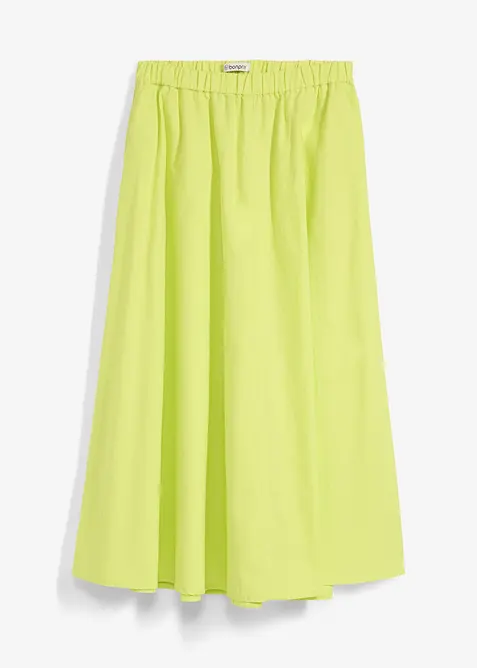 Jupe midi en lin majoritaire, bonprix