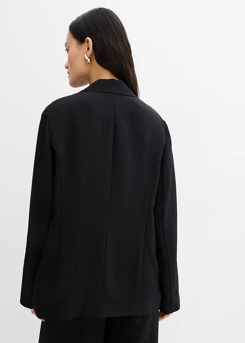 Blazer en viscose mélangée, effet froissé, bonprix