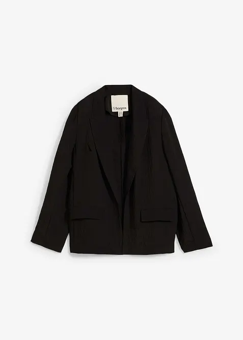 Blazer en viscose mélangée, effet froissé, bonprix