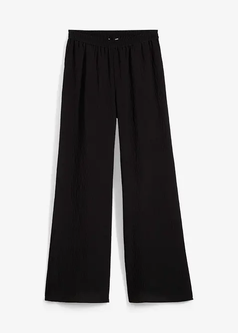 Pantalon en viscose mélangée, effet froissé, bonprix