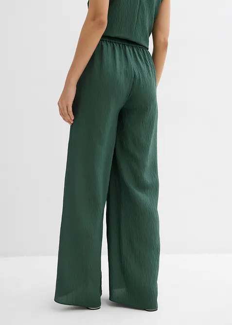 Pantalon en viscose mélangée, effet froissé, bonprix