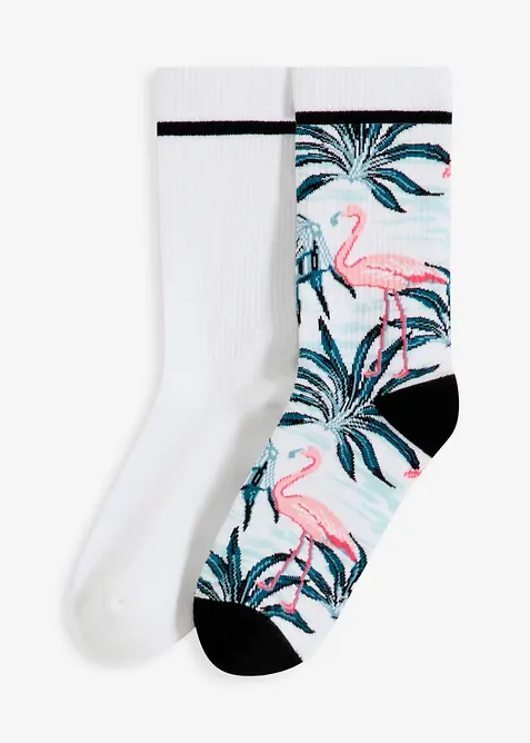 Lot de 2 paires de chaussettes avec coton et semelle éponge, bonprix