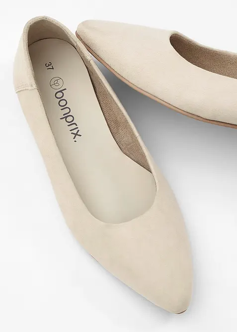 Ballerines en cuir, bonprix