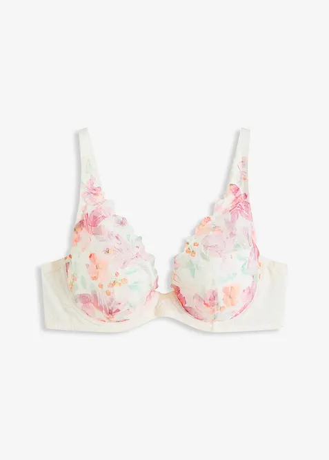 Soutien-gorge à coques et broderies imprimées, bonprix