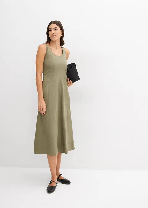 Robe midi à coutures verticales, bonprix