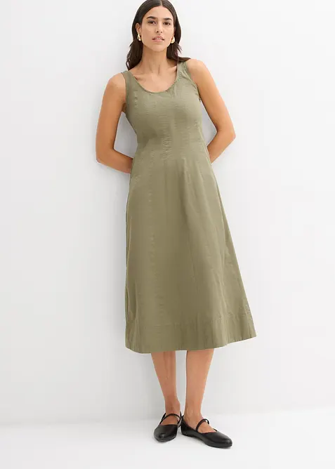 Robe midi à coutures verticales, bonprix