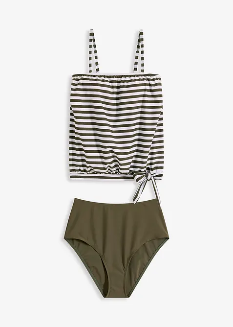 Tankini oversize (ens. 2 pces) &agrave; bretelles amovibles, bonprix