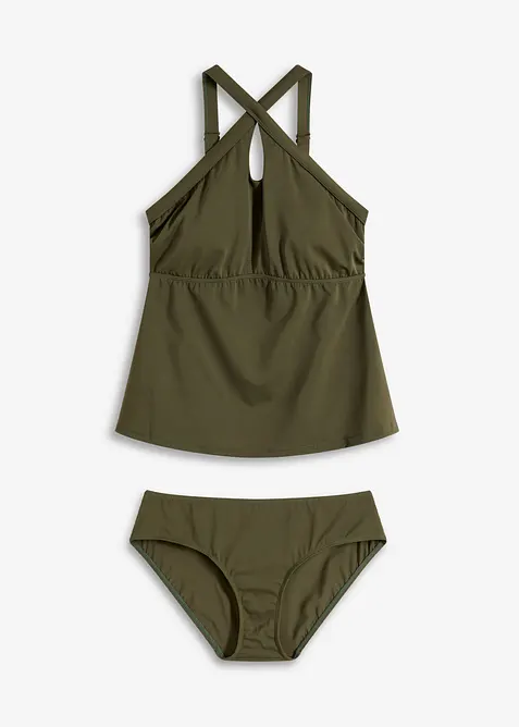 Tankini (ens. 2 pces) à bretelles croisées, bonprix