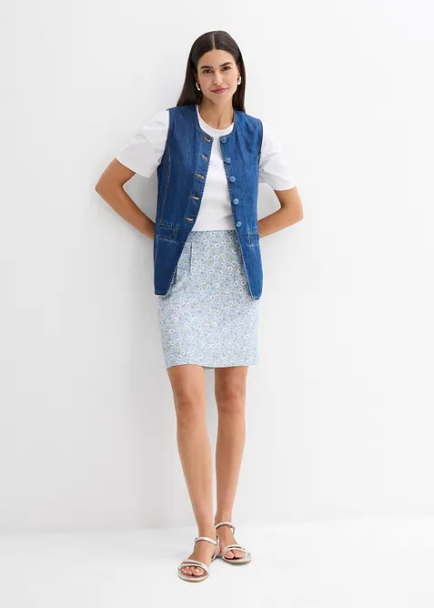 Mini-jupe en viscose fluide, bonprix