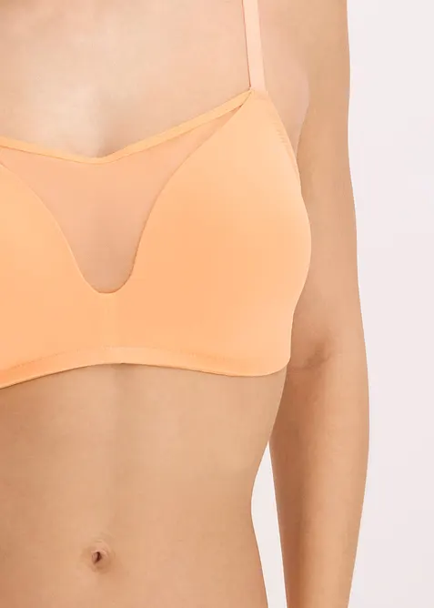 Soutien-gorge à coques et mesh, sans armatures, bonprix