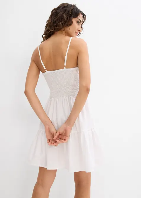 Robe à fines bretelles 100% coton, bonprix