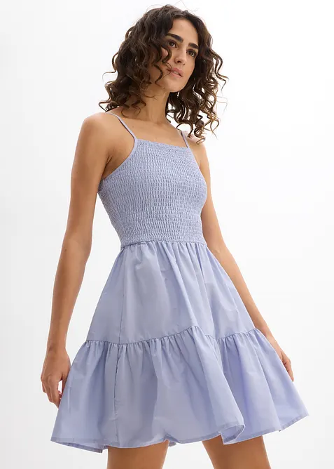 Robe &agrave; fines bretelles 100% coton, bonprix