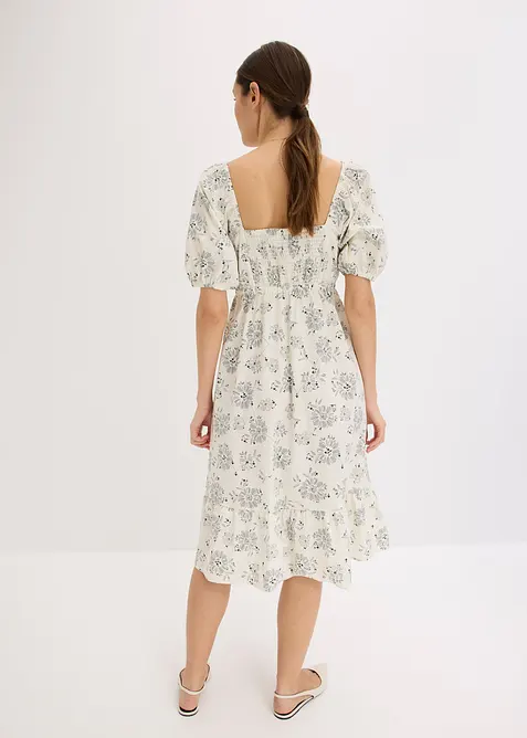 Robe midi à manches bouffantes, bonprix