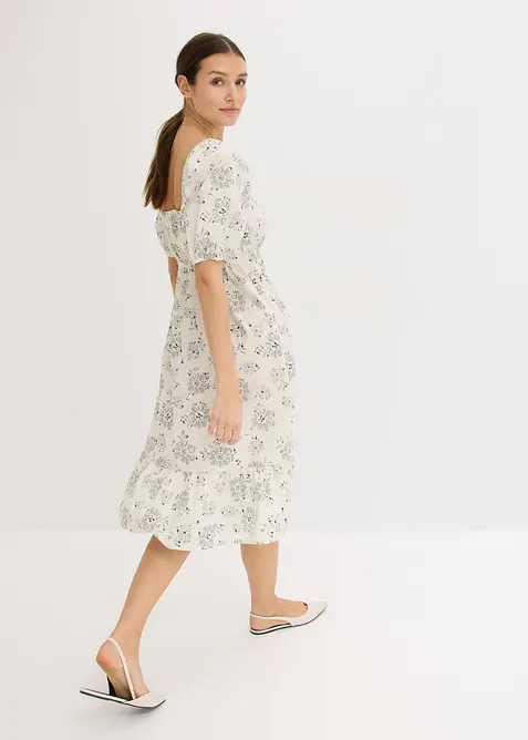 Robe midi à manches bouffantes, bonprix