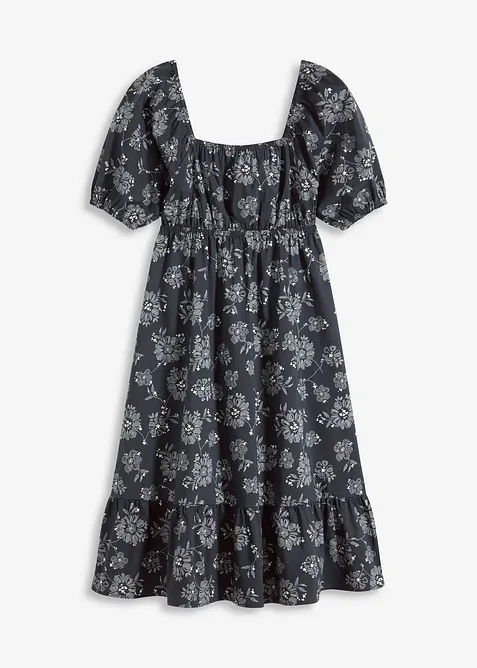 Robe midi &agrave; manches bouffantes, bonprix