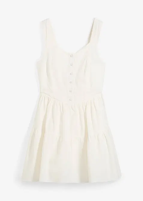 Robe courte et aérienne en lin mélangé, bonprix