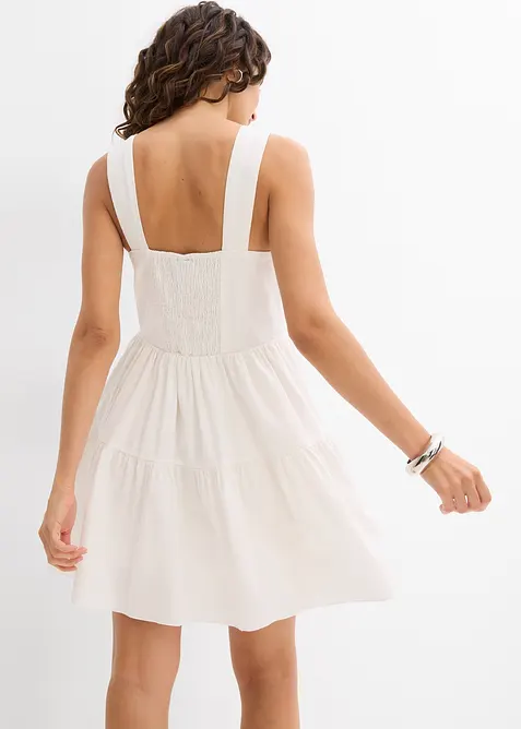 Robe courte et aérienne en lin mélangé, bonprix