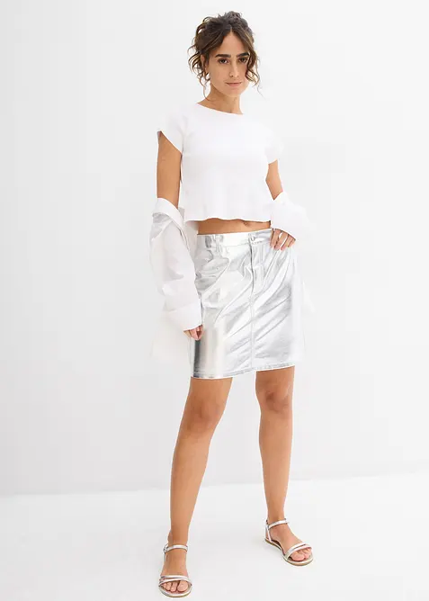 Mini-jupe métallisée, bonprix