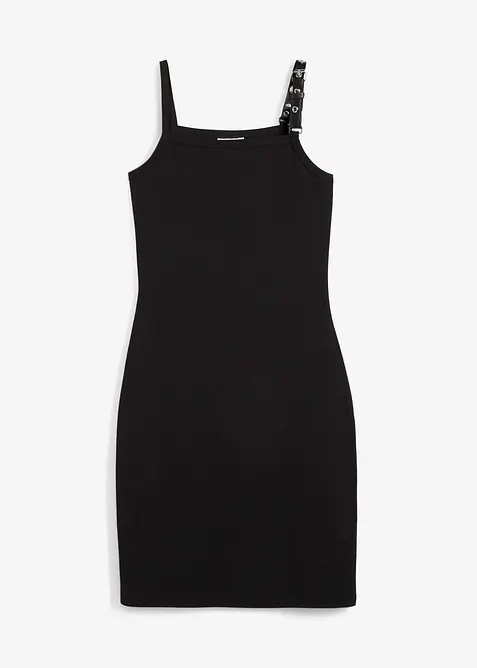 Robe à fines bretelles avec bordures contrastantes, bonprix