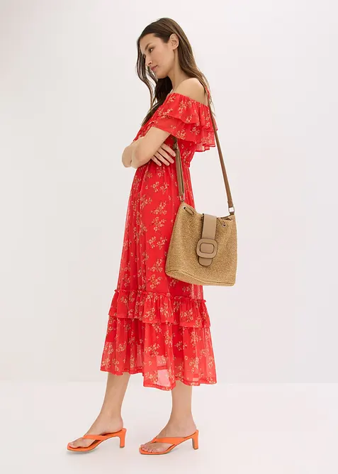 Robe en jersey et mesh, bonprix