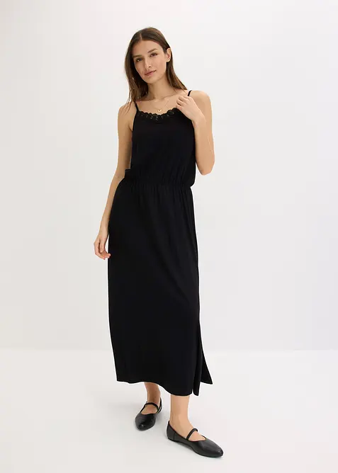 Robe en jersey avec dentelle, bonprix