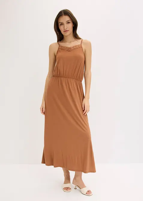 Robe en jersey avec dentelle, bonprix