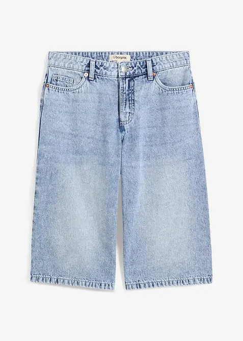 Bermuda en jean taille mi-haute, peu extensible, bonprix