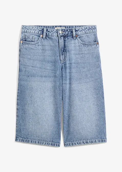Bermuda en jean taille mi-haute, peu extensible, bonprix