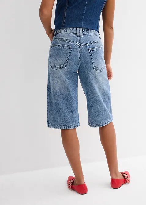 Bermuda en jean taille mi-haute, peu extensible, bonprix