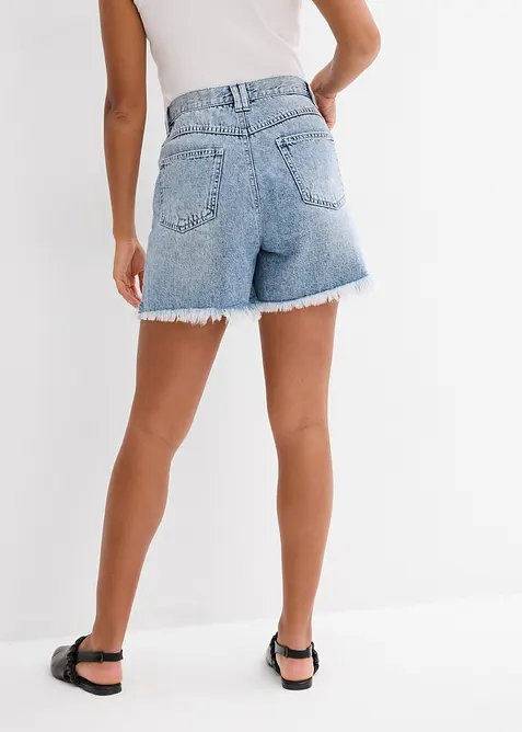 Short en jean taille haute, peu stretch, bonprix