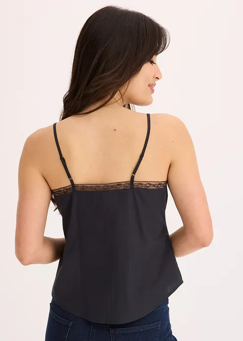 Top avec broderies anglaises 100% coton, bonprix