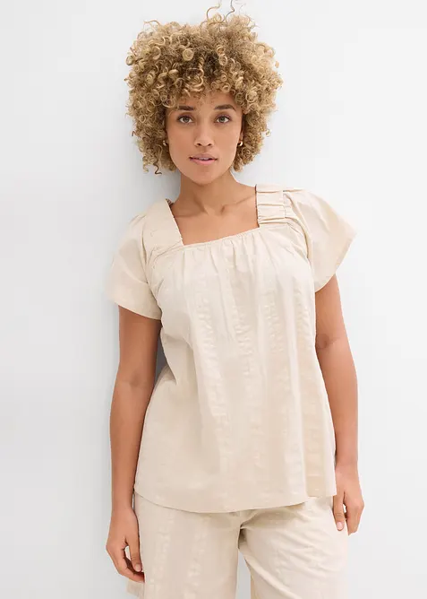 Tunique-blouse en seersucker coton, bonprix