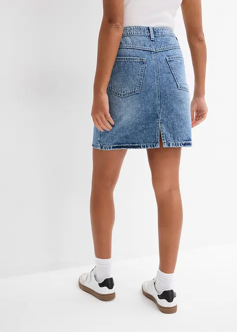 Jupe midi en jean, peu extensible, bonprix