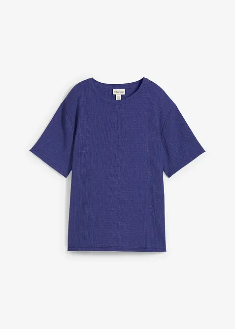 T-shirt en crêpe gaufré, bonprix
