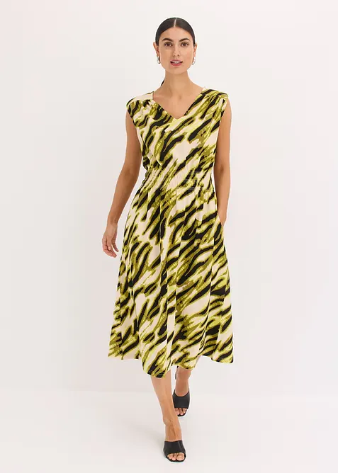 Robe en jersey à taille smockée, bonprix