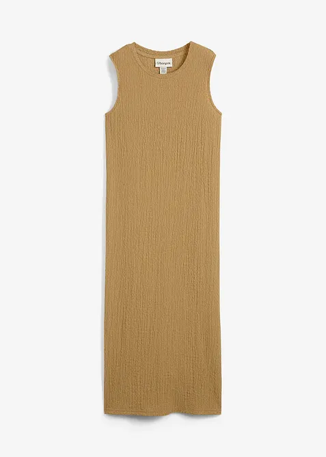 Robe en jersey crêpe gaufré, bonprix