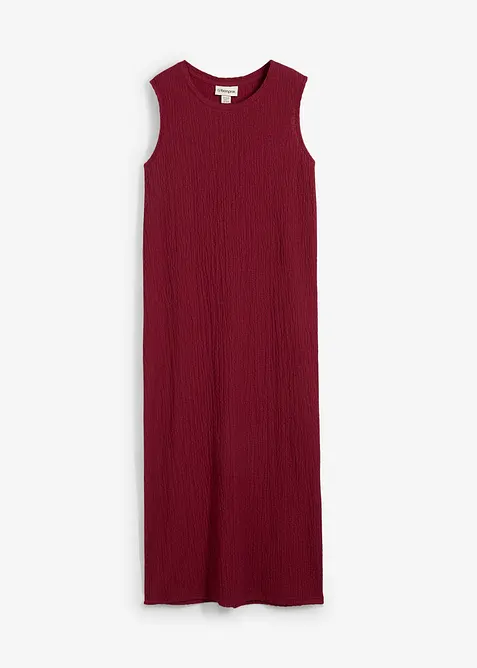 Robe en jersey crêpe gaufré, bonprix