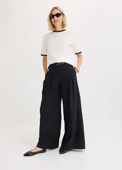 T-shirt à liserés en dentelle, bonprix