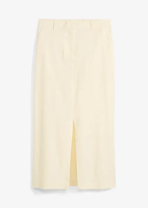 Jupe midi légère en lin mélangé, bonprix