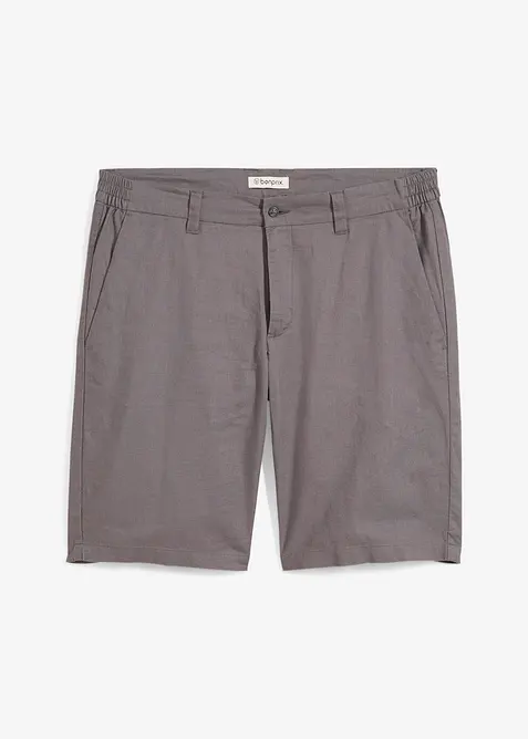 Bermuda chino en lin m&eacute;lang&eacute;, Regular, bonprix
