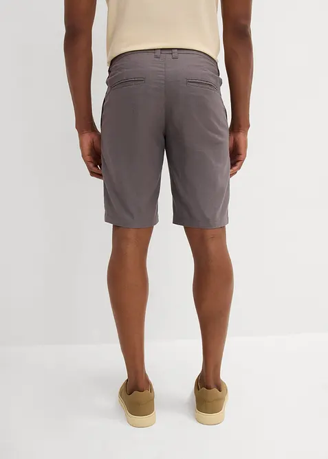 Bermuda chino en lin m&eacute;lang&eacute;, Regular, bonprix