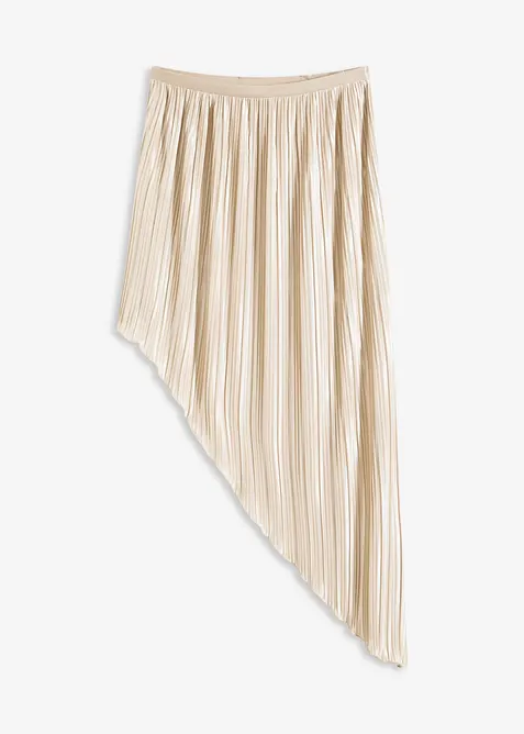 Jupe plissée en satin brillant, bonprix