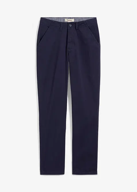 Pantalon chino en coton extensible à taille réglable, slim, bonprix
