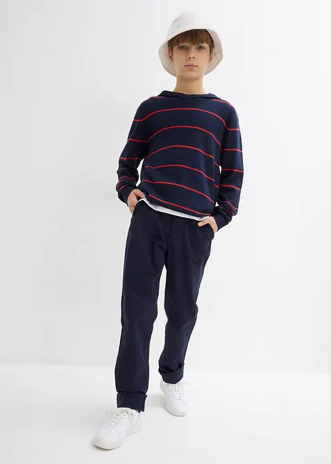 Pantalon chino en coton extensible à taille réglable, slim, bonprix